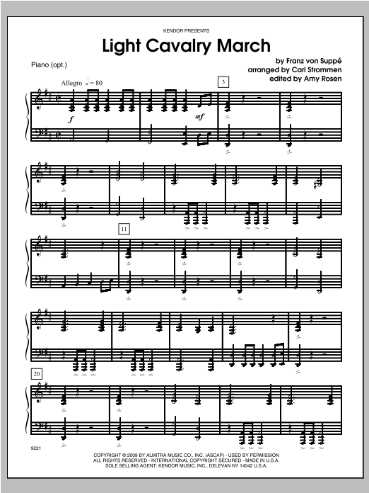 Light Cavalry March - Piano (Orchestra) von Strommen