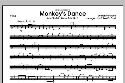 Monkey's Dance (from The Fairy Queen Suite, No. 2) - Viola (Orchestra) von Frost