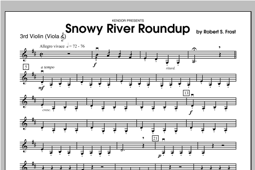 Snowy River Roundup - Violin 3 (Orchestra) von Frost