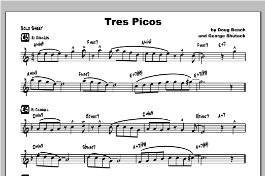 Tres Picos - Solo (Jazz Ensemble) von Beach, Shutack