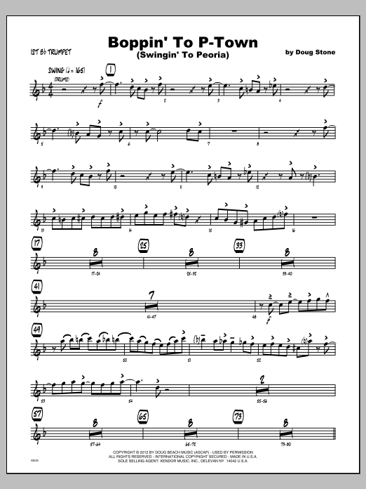 Boppin' To P-Town (Swingin' To Peoria) - Trumpet 1 (Jazz Ensemble) von Stone