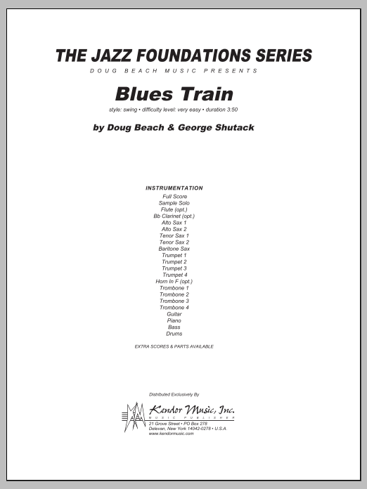 Blues Train - Full Score (Jazz Ensemble) von Beach, Shutack