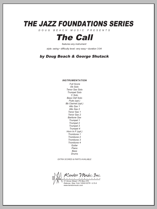 Call, The - Full Score (Jazz Ensemble) von Beach, Shutack