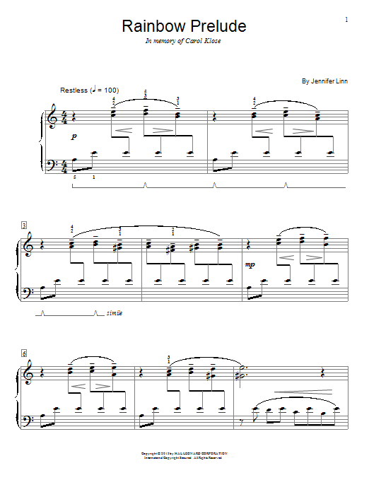 Rainbow Prelude (Educational Piano) von Jennifer Linn