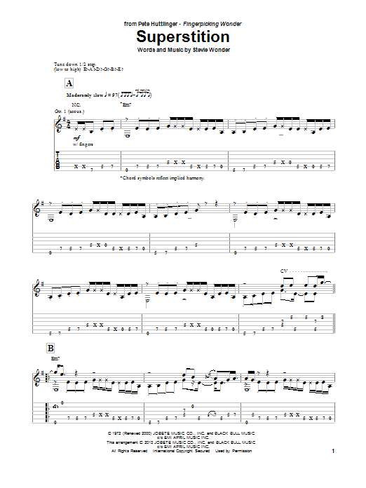 Superstition (Solo Guitar) von Pete Huttlinger