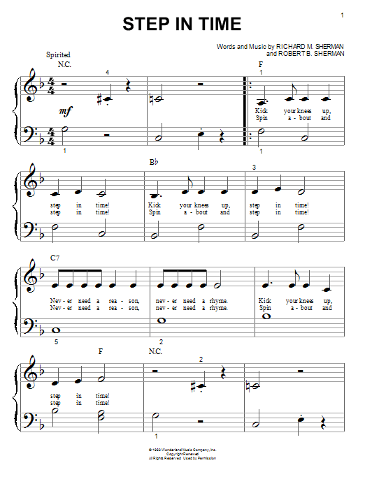 Step In Time (Big Note Piano) von Richard M. Sherman