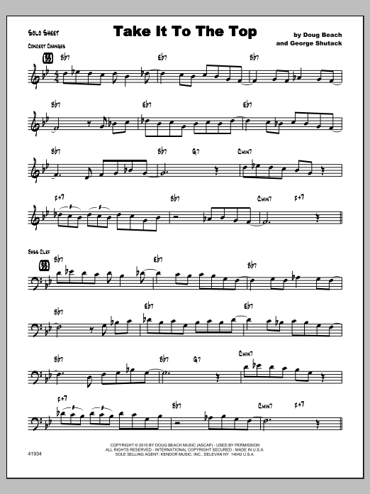 Take It To The Top - Solo Sheet (Jazz Ensemble) von Beach, Shutack