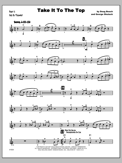 Take It To The Top - Trumpet 3 (Jazz Ensemble) von Beach, Shutack