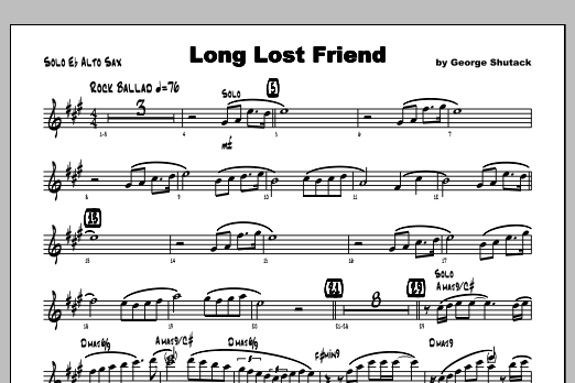 Long Lost Friend - Featured Part (Jazz Ensemble) von Shutack