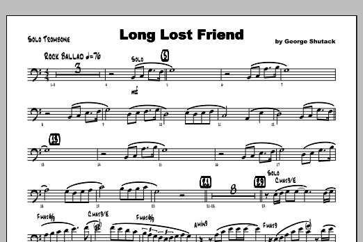 Long Lost Friend - Featured Part (Jazz Ensemble) von Shutack