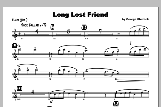 Long Lost Friend - Flute (Jazz Ensemble) von Shutack