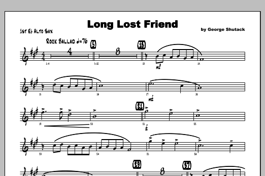 Long Lost Friend - Alto Sax 1 (Jazz Ensemble) von Shutack