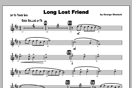 Long Lost Friend - Tenor Sax 1 (Jazz Ensemble) von Shutack