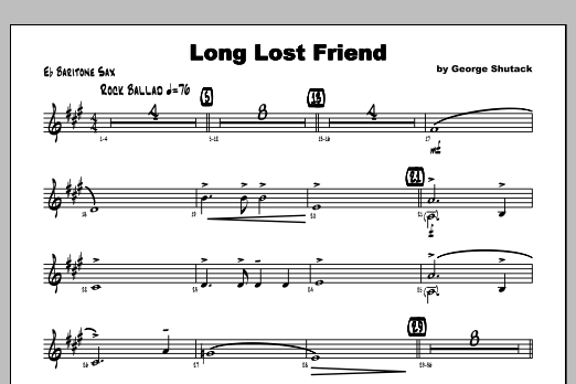 Long Lost Friend - Baritone Sax (Jazz Ensemble) von Shutack