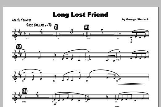 Long Lost Friend - Trumpet 4 (Jazz Ensemble) von Shutack