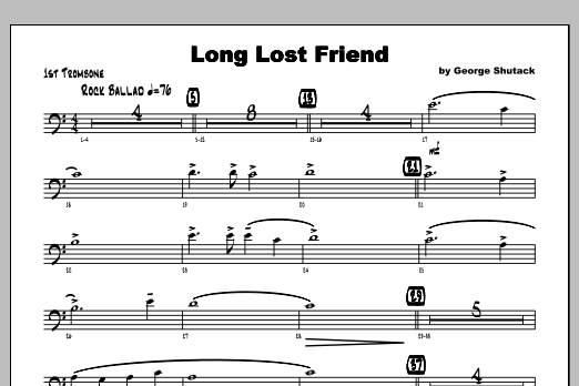Long Lost Friend - Trombone 1 (Jazz Ensemble) von Shutack