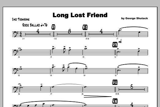 Long Lost Friend - Trombone 2 (Jazz Ensemble) von Shutack