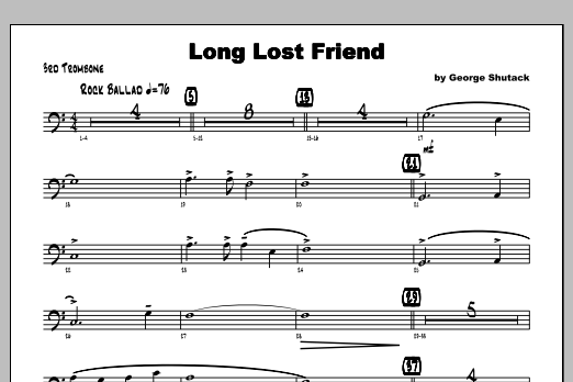 Long Lost Friend - Trombone 3 (Jazz Ensemble) von Shutack