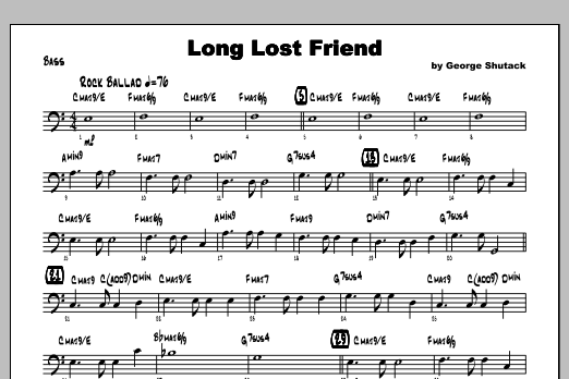 Long Lost Friend - Bass (Jazz Ensemble) von Shutack