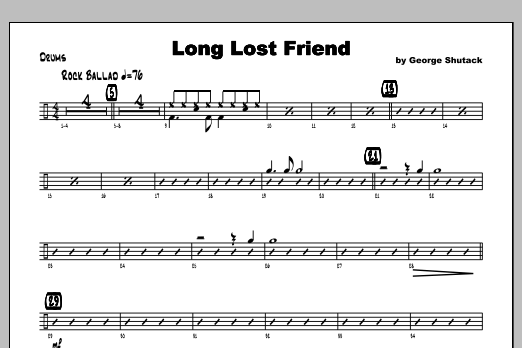 Long Lost Friend - Drums (Jazz Ensemble) von Shutack