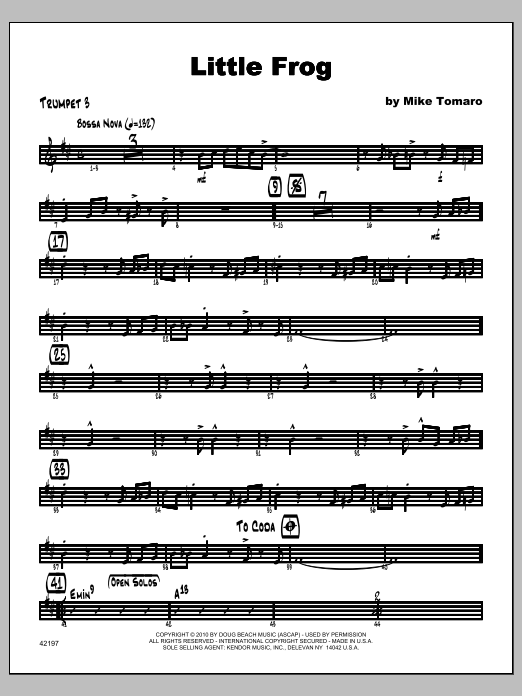 Little Frog - Trumpet 3 (Jazz Ensemble) von Tomaro
