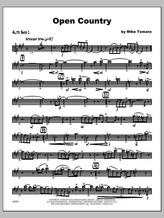 Open Country - Alto Sax 1 (Jazz Ensemble) von Tomaro