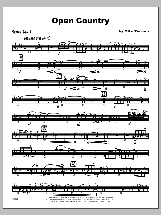 Open Country - Tenor Sax 1 (Jazz Ensemble) von Tomaro