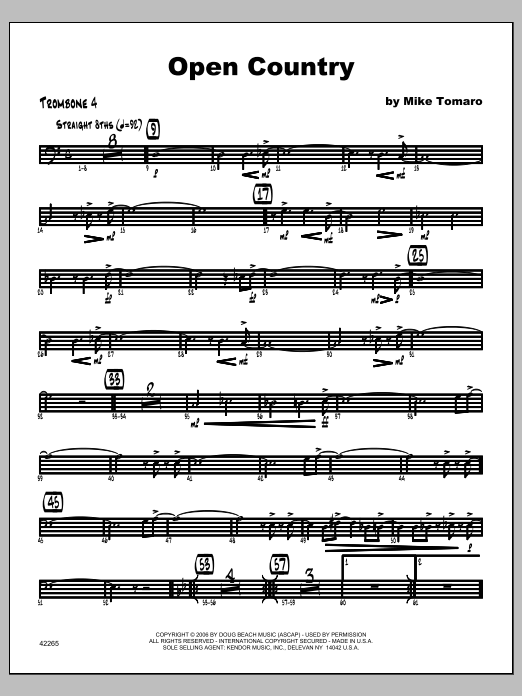 Open Country - Trombone 4 (Jazz Ensemble) von Tomaro
