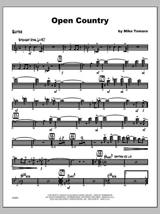 Open Country - Guitar (Jazz Ensemble) von Tomaro