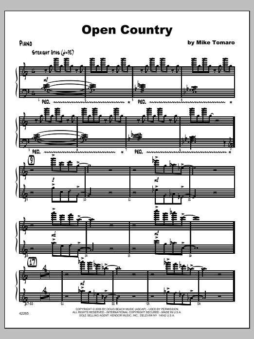 Open Country - Piano (Jazz Ensemble) von Tomaro