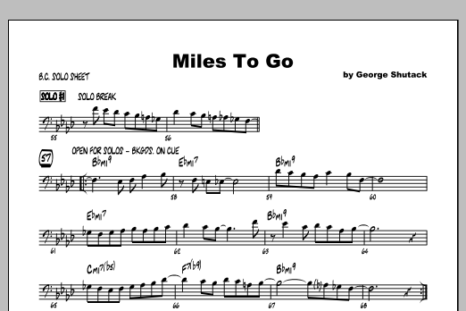 Miles To Go - Featured Part (Jazz Ensemble) von Shutack
