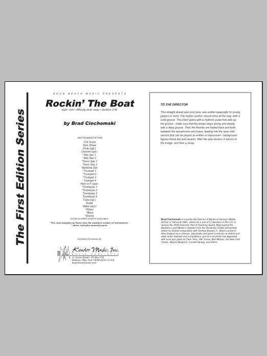 Rockin' The Boat - Full Score (Jazz Ensemble) von Ciechomski