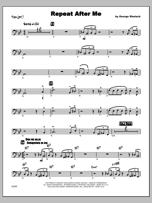 Repeat After Me - Tuba (Jazz Ensemble) von Shutack