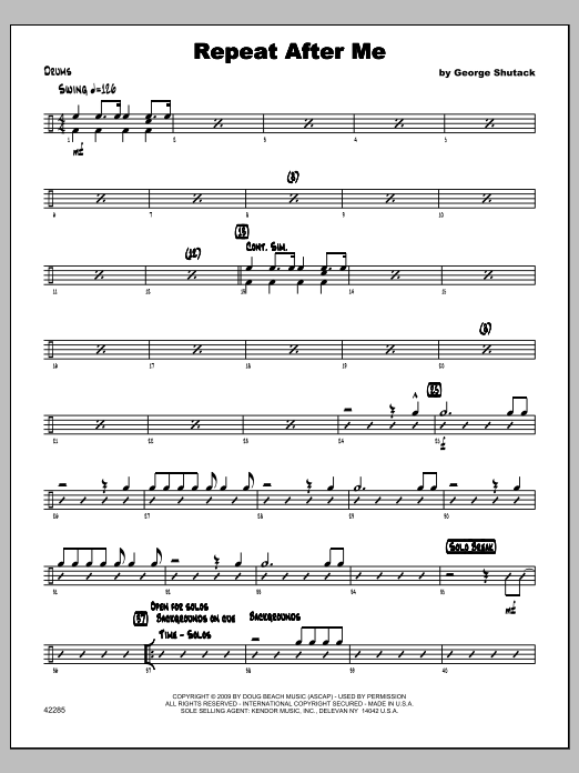 Repeat After Me - Drums (Jazz Ensemble) von Shutack