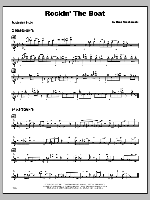 Rockin' The Boat - Solo Sheet (Jazz Ensemble) von Ciechomski