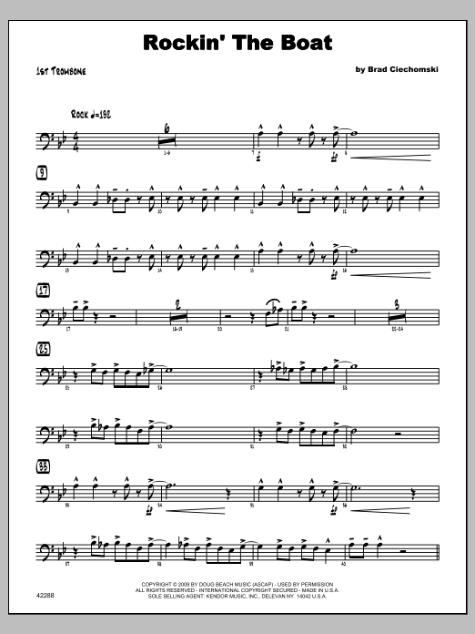 Rockin' The Boat - Trombone 1 (Jazz Ensemble) von Ciechomski
