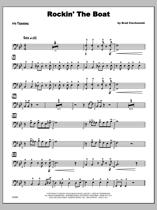 Rockin' The Boat - Trombone 4 (Jazz Ensemble) von Ciechomski