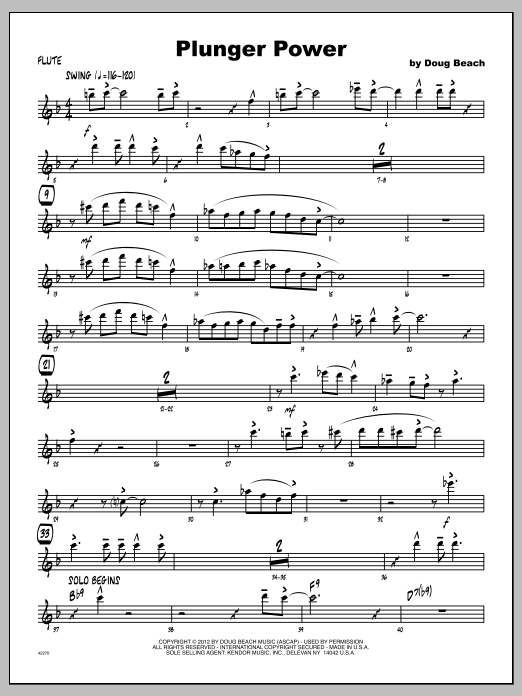 Plunger Power - Flute (Jazz Ensemble) von Beach