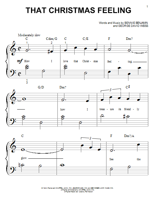 That Christmas Feeling (Big Note Piano) von Perry Como