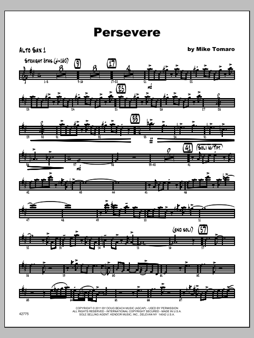 Persevere - Alto Sax 1 (Jazz Ensemble) von Tomaro