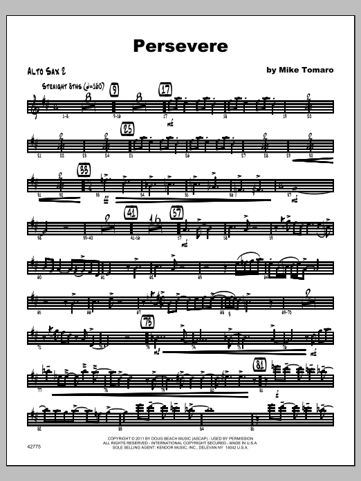 Persevere - Alto Sax 2 (Jazz Ensemble) von Tomaro