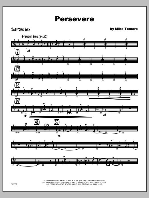 Persevere - Baritone Sax (Jazz Ensemble) von Tomaro