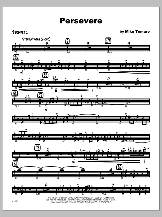 Persevere - Trumpet 1 (Jazz Ensemble) von Tomaro