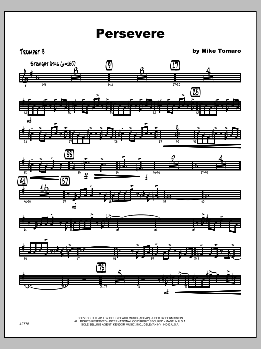 Persevere - Trumpet 3 (Jazz Ensemble) von Tomaro