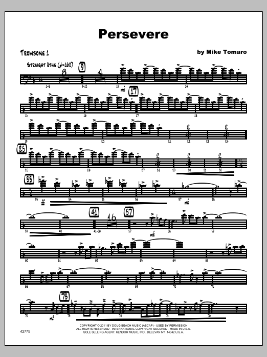 Persevere - Trombone 1 (Jazz Ensemble) von Tomaro