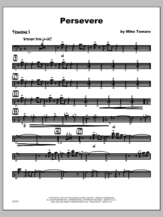 Persevere - Trombone 3 (Jazz Ensemble) von Tomaro