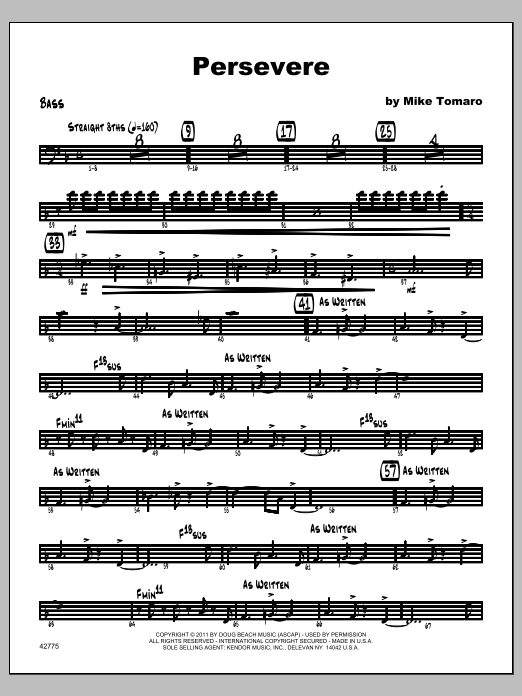 Persevere - Bass (Jazz Ensemble) von Tomaro