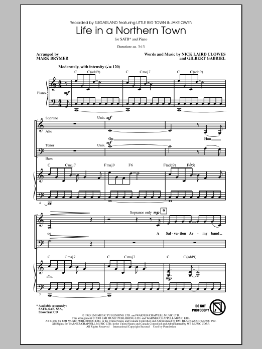 Life In A Northern Town (SATB Choir) von Mark Brymer