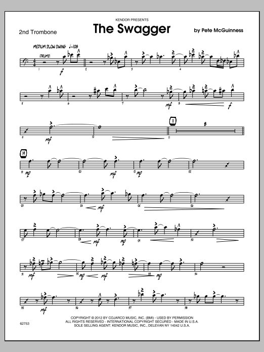 The Swagger - Trombone 2 (Jazz Ensemble) von McGuinness