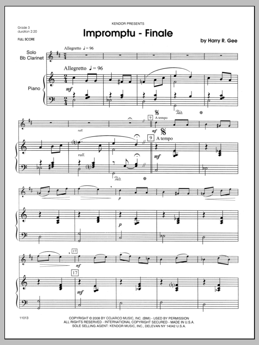 Impromptu-Finale - Piano (Woodwind Solo) von Gee